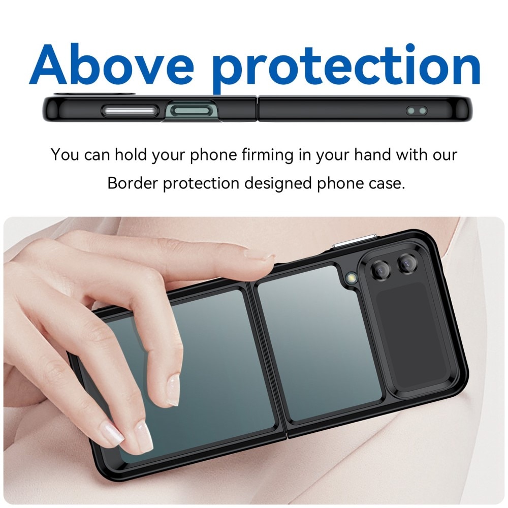 Cover ibrido Crystal Hybrid per Samsung Galaxy Z Flip 4, black