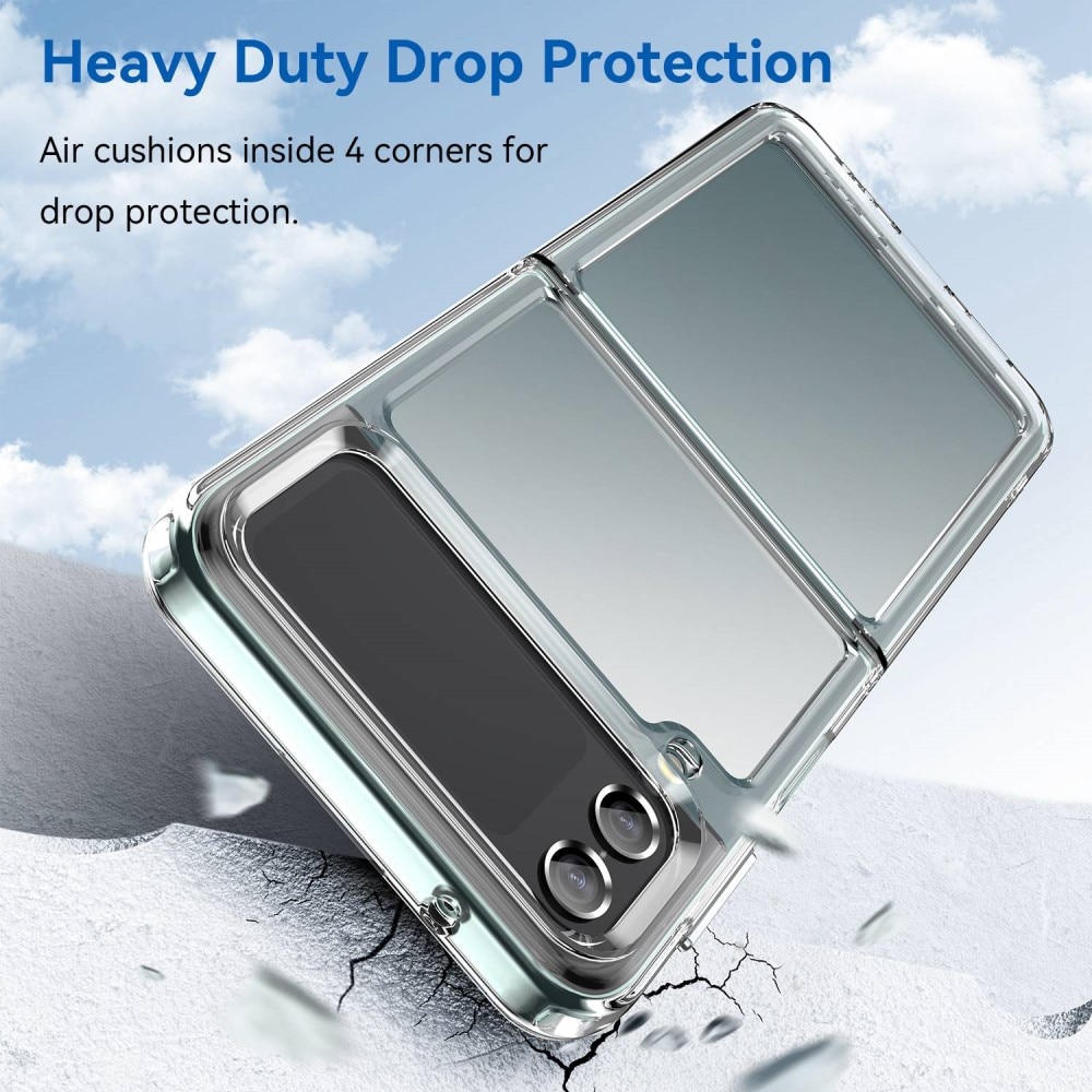 Cover ibrido Crystal Hybrid per Samsung Galaxy Z Flip 4, trasparente