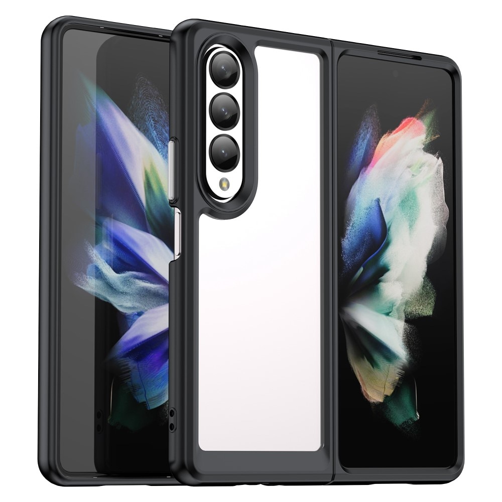 Cover ibrido Crystal Hybrid per Samsung Galaxy Z Fold 4, nero