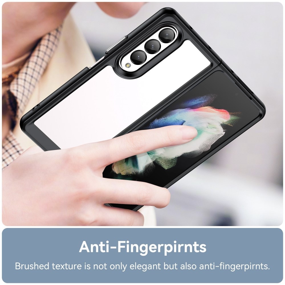 Cover ibride per Samsung Galaxy Z Fold 4 Nero