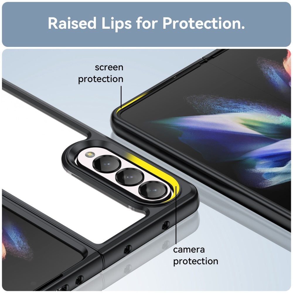 Cover ibrido Crystal Hybrid per Samsung Galaxy Z Fold 4, black