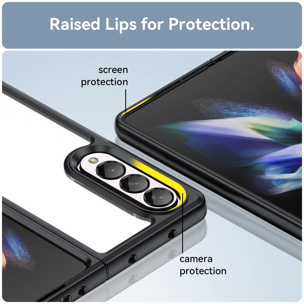 Cover ibride per Samsung Galaxy Z Fold 4 Nero