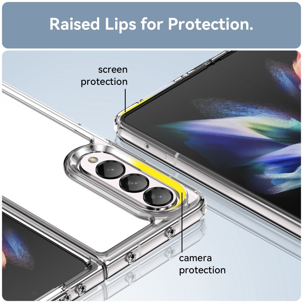 Cover ibrido Crystal Hybrid per Samsung Galaxy Z Fold 4, trasparente