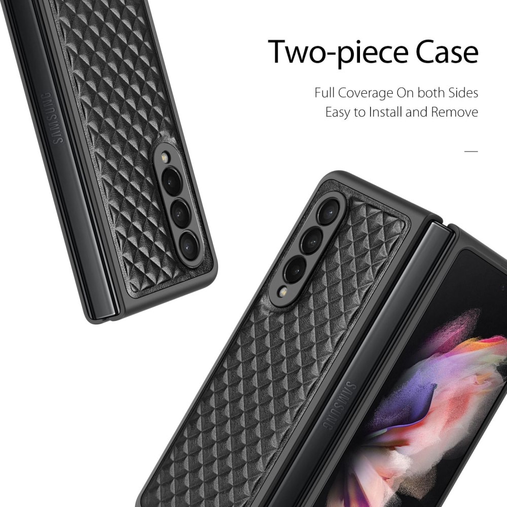 Cover Venice Leather Case Samsung Galaxy Z Fold 3 Black