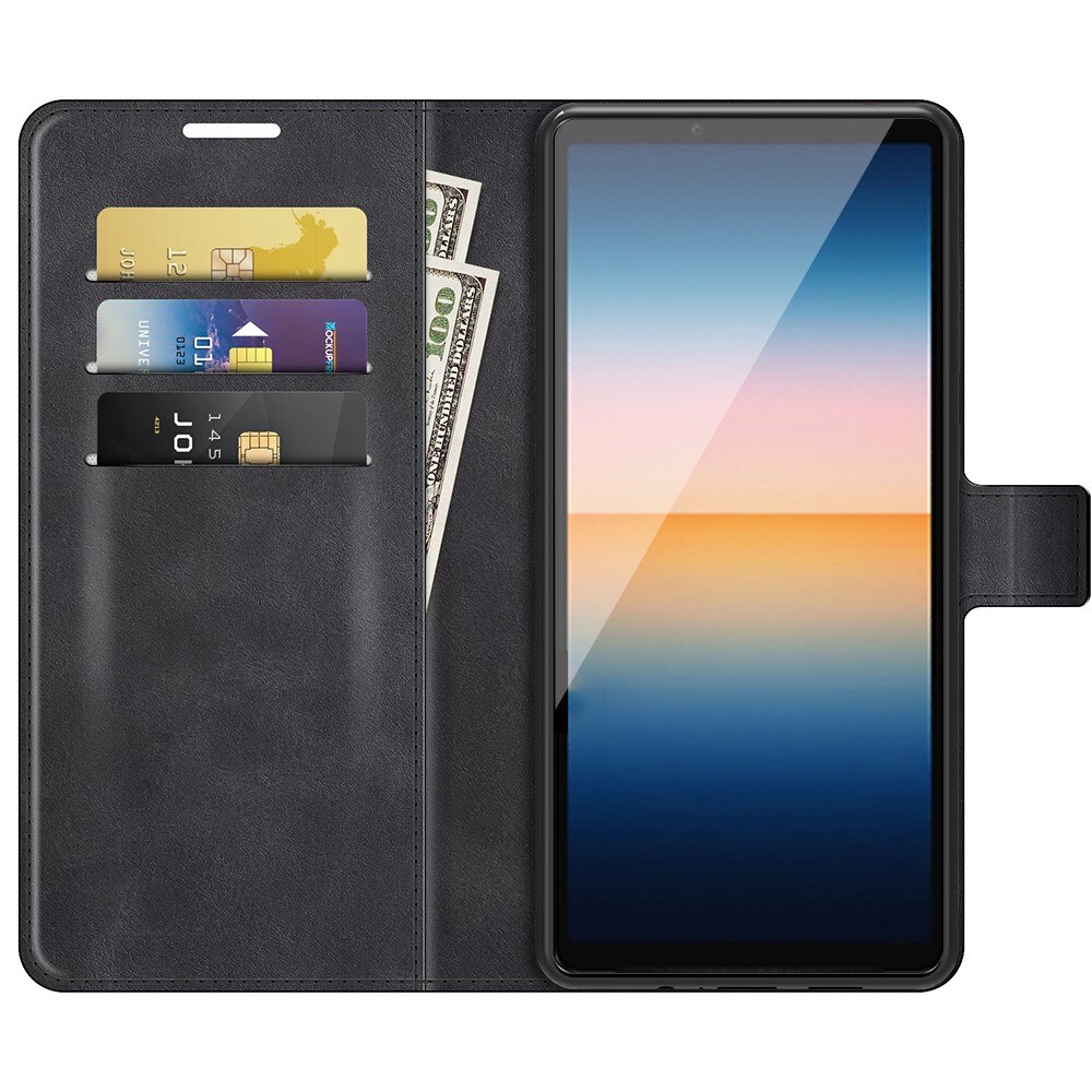 Cover portafoglio Leather Wallet Sony Xperia 10 III Black