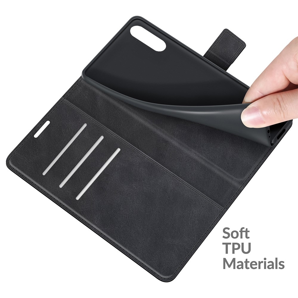 Cover portafoglio Leather Wallet Sony Xperia 10 III Black