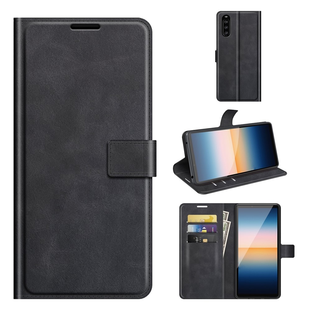 Cover portafoglio Leather Wallet Sony Xperia 10 III Black
