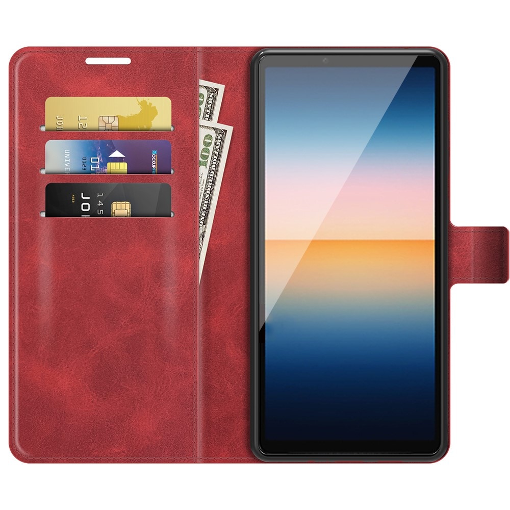 Cover portafoglio Leather Wallet Sony Xperia 10 III Red