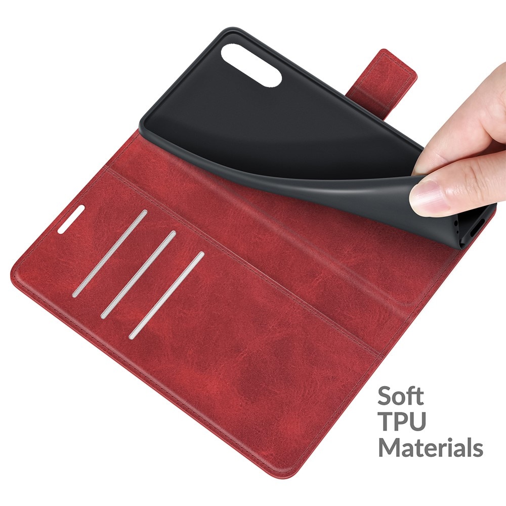 Cover portafoglio Leather Wallet Sony Xperia 10 III Red