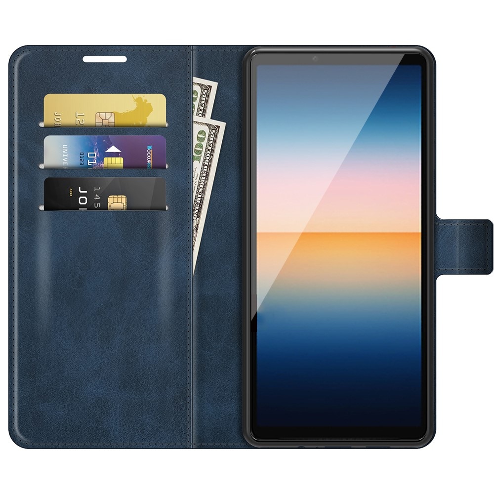 Cover portafoglio Leather Wallet Sony Xperia 10 III Blue