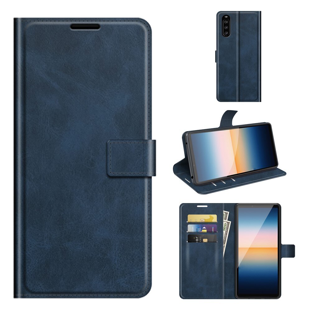 Cover portafoglio Leather Wallet Sony Xperia 10 III Blue