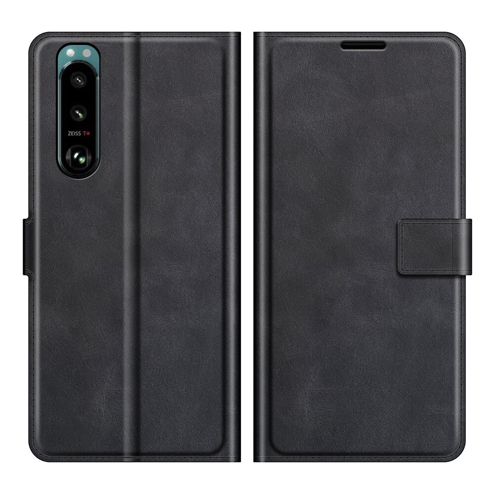 Cover portafoglio Leather Wallet Sony Xperia 5 III Black