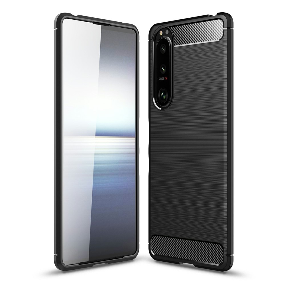 Cover TPU Brushed Sony Xperia 5 III Nero