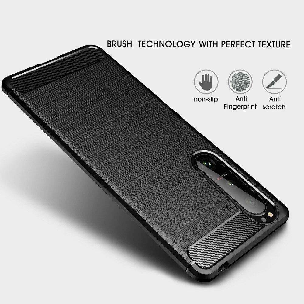 Cover TPU Brushed Sony Xperia 5 III Nero