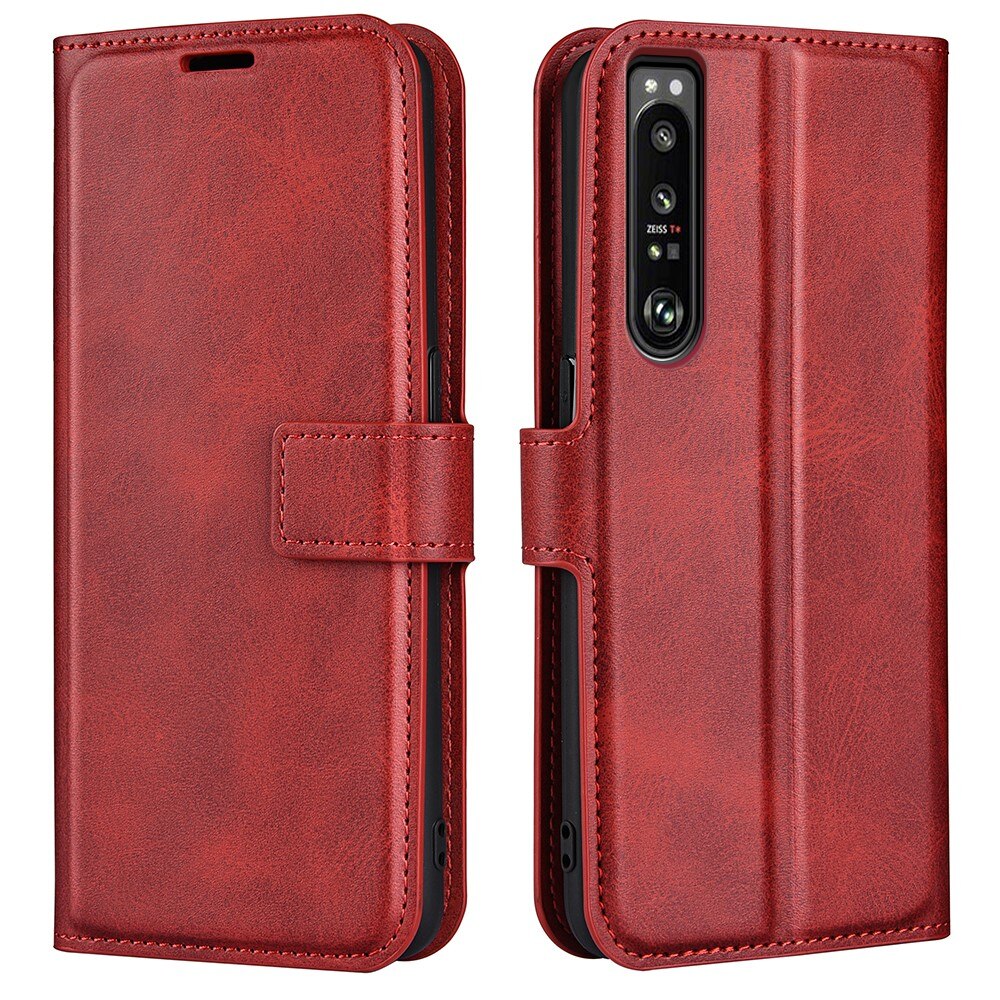 Cover portafoglio Leather Wallet Sony Xperia 1 IV Red