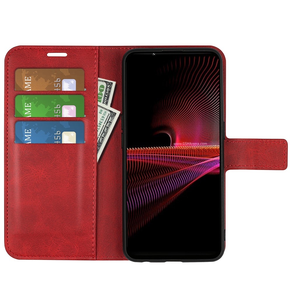 Cover portafoglio Leather Wallet Sony Xperia 1 IV Red