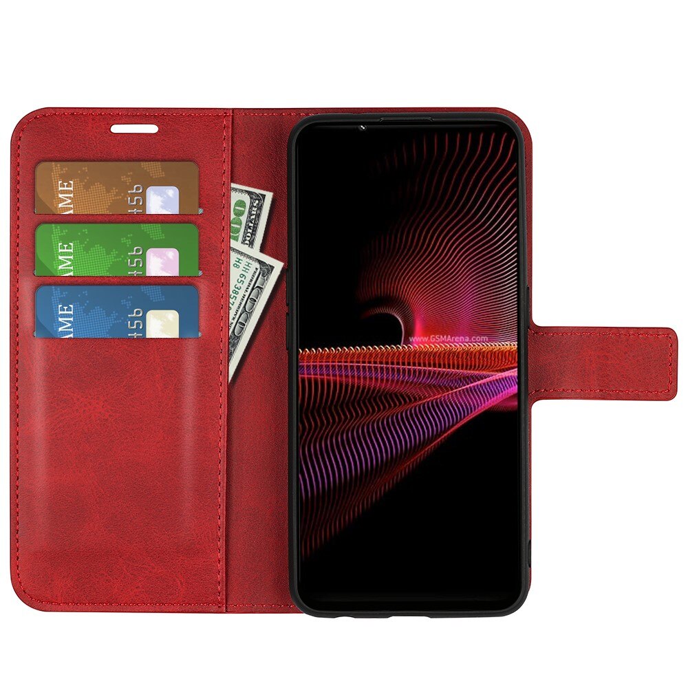 Cover portafoglio Leather Wallet Sony Xperia 1 IV Red
