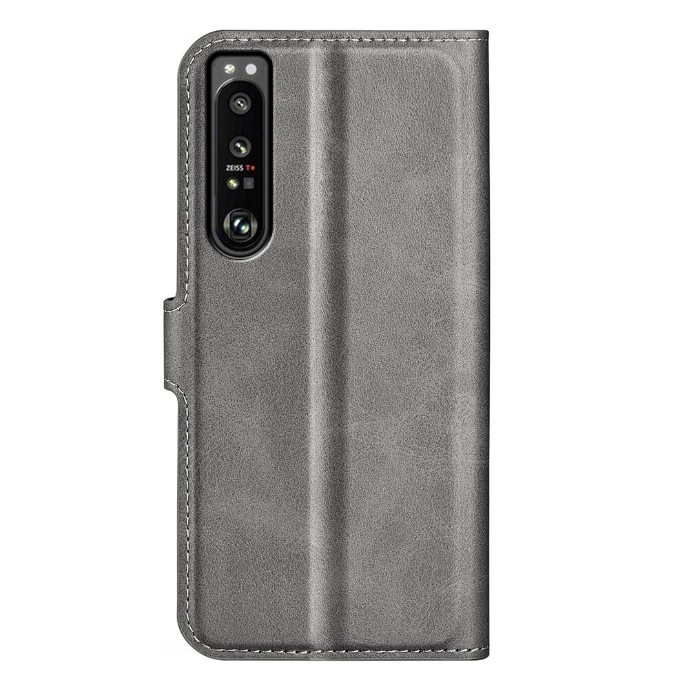 Cover portafoglio Leather Wallet Sony Xperia 1 IV Grey