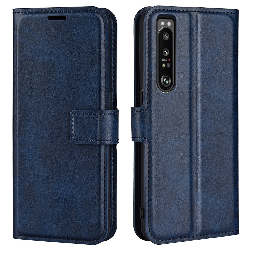 Cover portafoglio Leather Wallet Sony Xperia 1 IV Blue