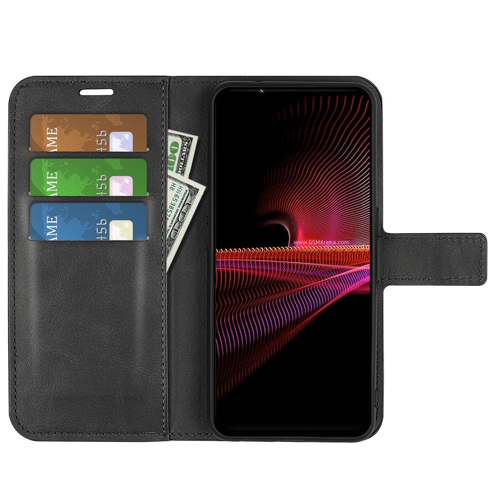 Cover portafoglio Leather Wallet Sony Xperia 1 IV Black