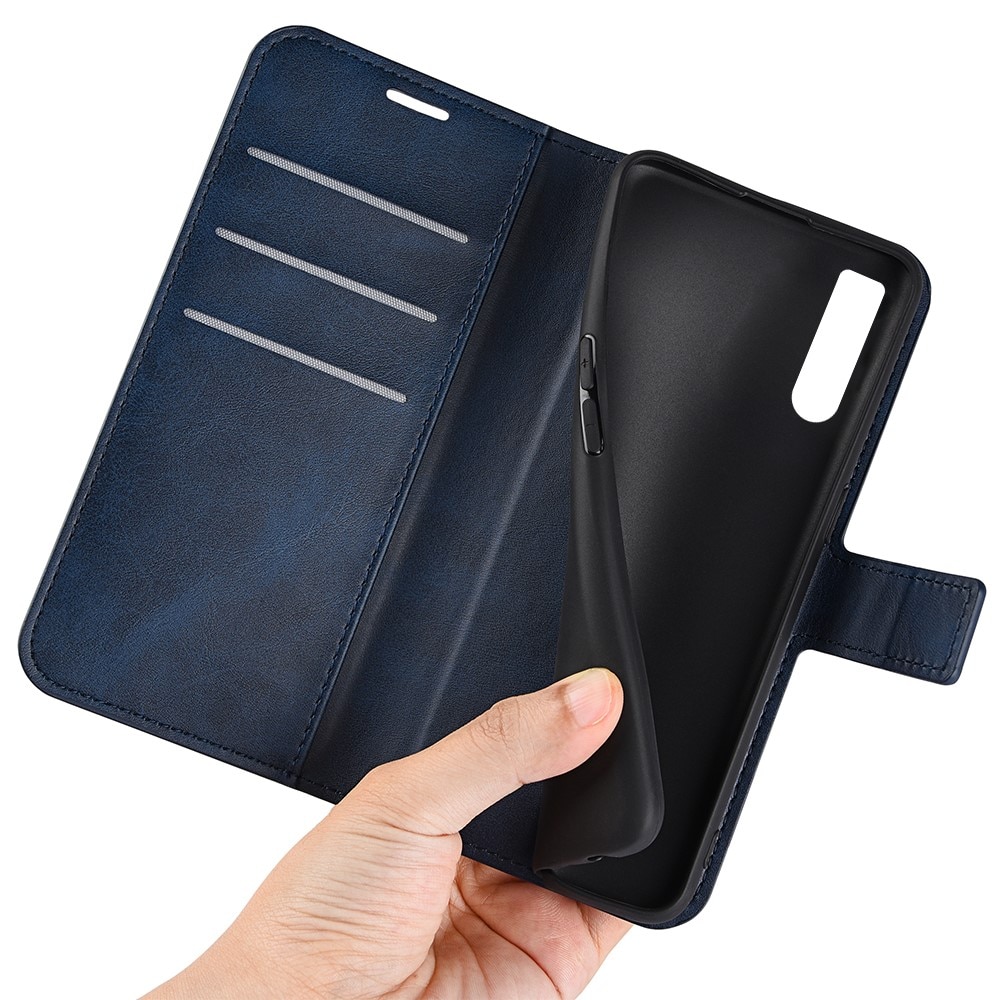 Cover portafoglio Leather Wallet Sony Xperia 10 IV Blue