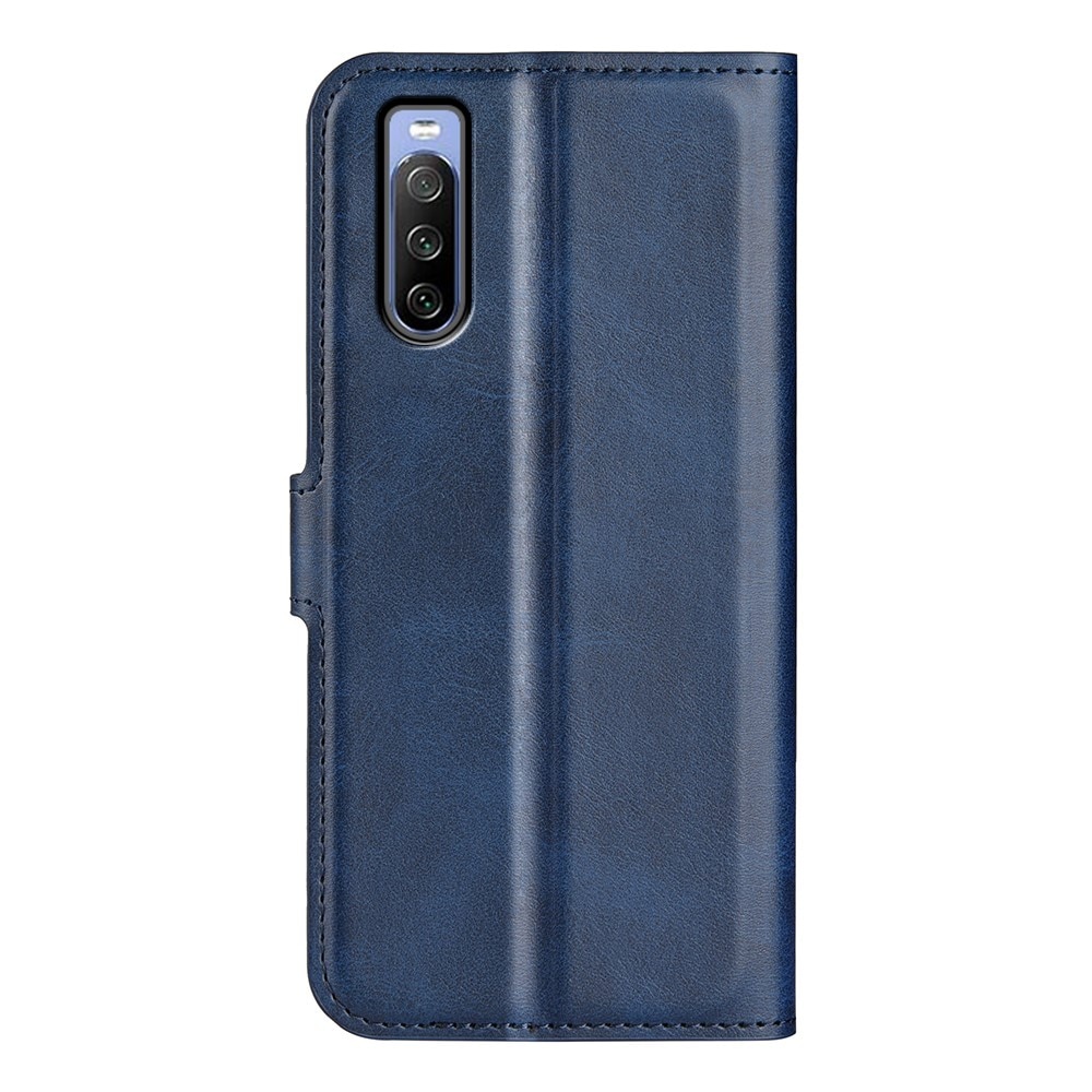 Cover portafoglio Leather Wallet Sony Xperia 10 IV Blue