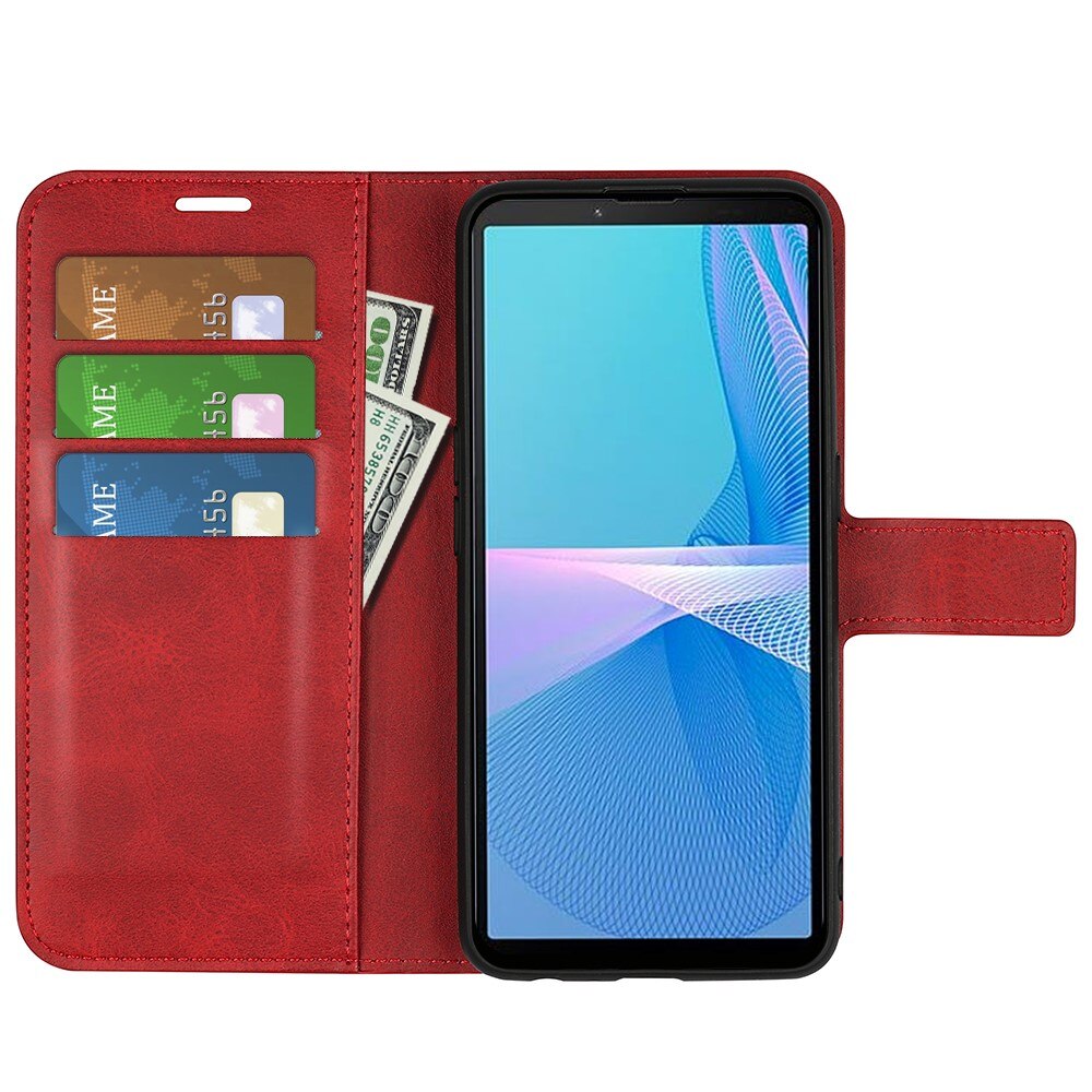 Cover portafoglio Leather Wallet Sony Xperia 10 IV Red