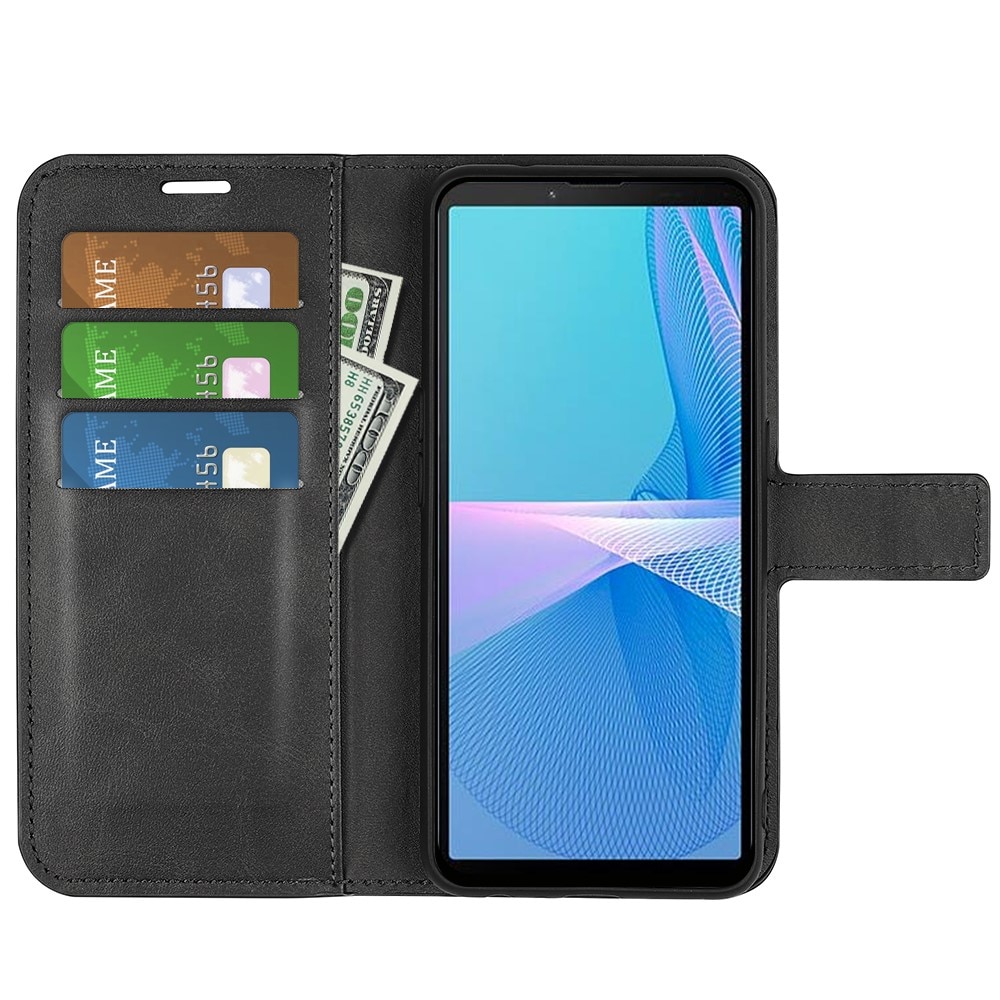 Cover portafoglio Leather Wallet Sony Xperia 10 IV Black