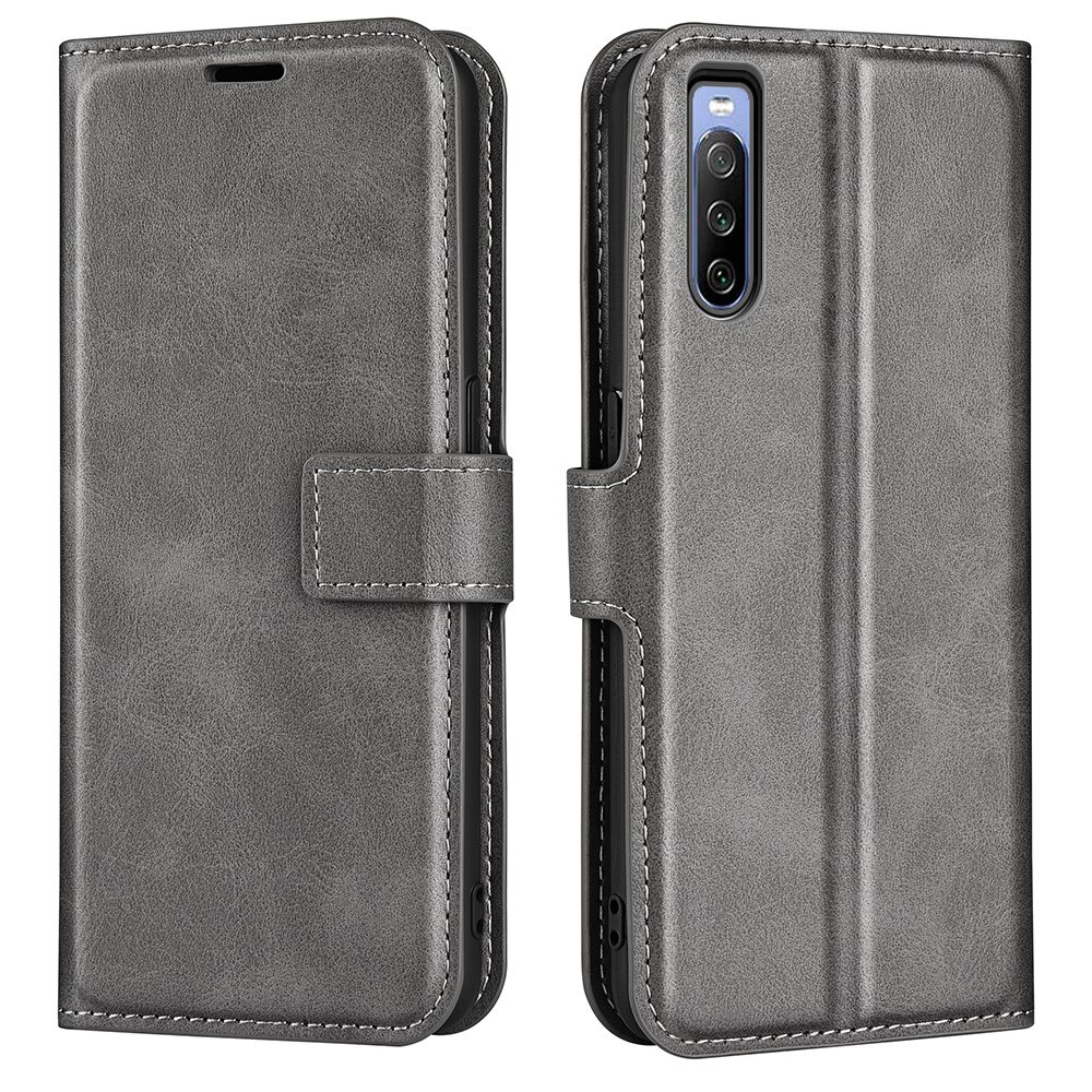 Cover portafoglio Leather Wallet Sony Xperia 10 IV Grey