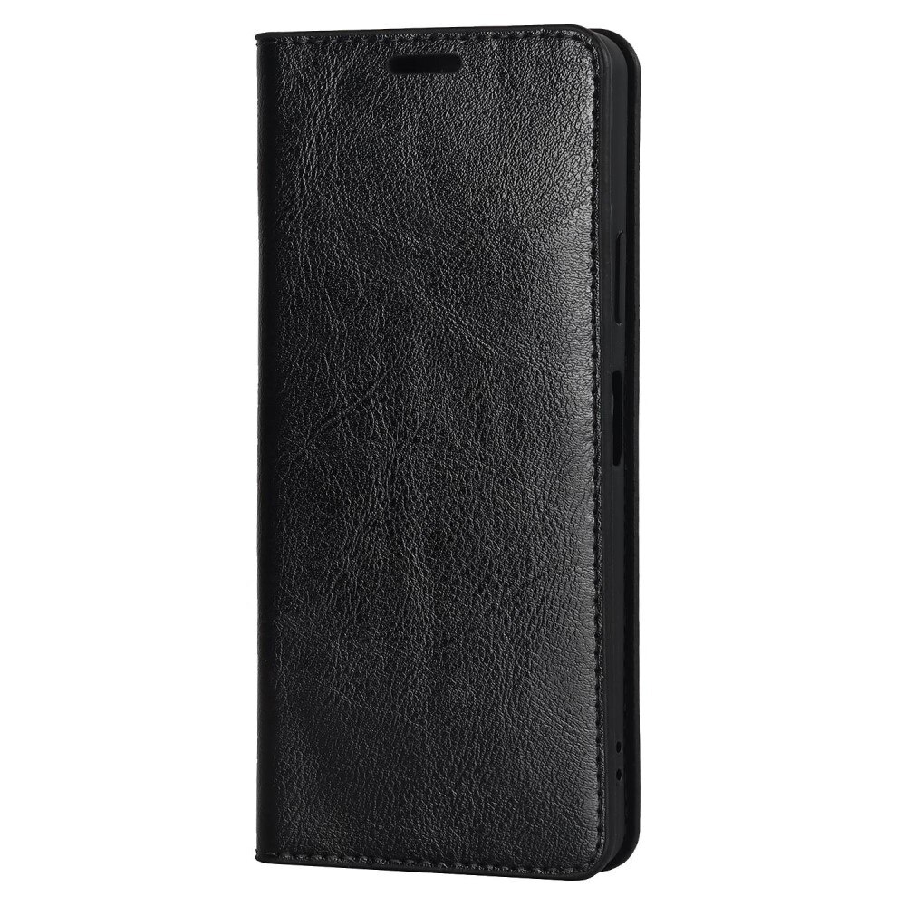 Cover Portafoglio in vera pelle Sony Xperia 10 IV nero