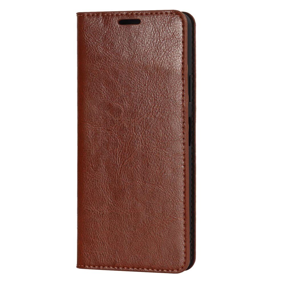 Cover Portafoglio in vera pelle Sony Xperia 10 IV marrone