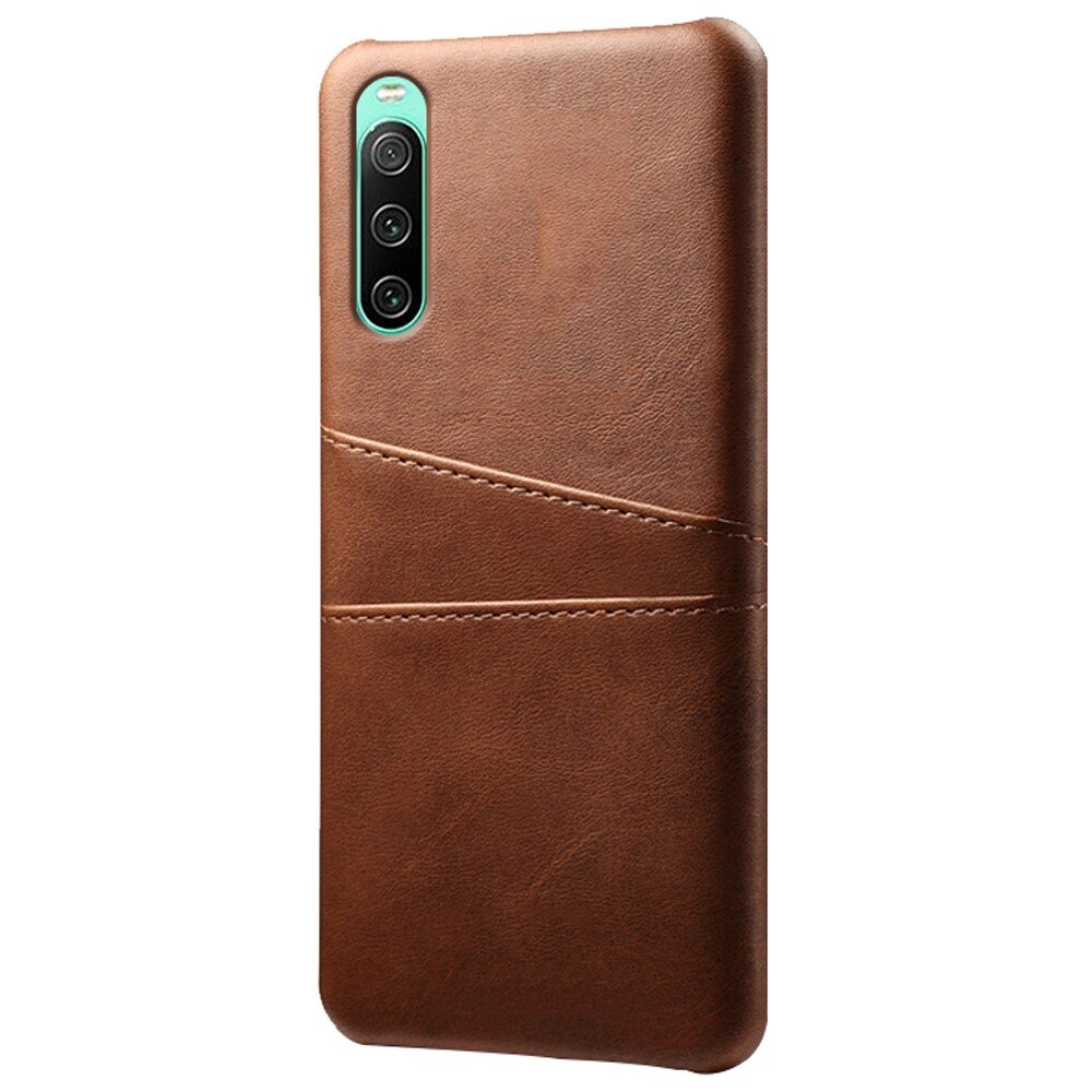 Cover Card Slots Sony Xperia 10 iV Marrone