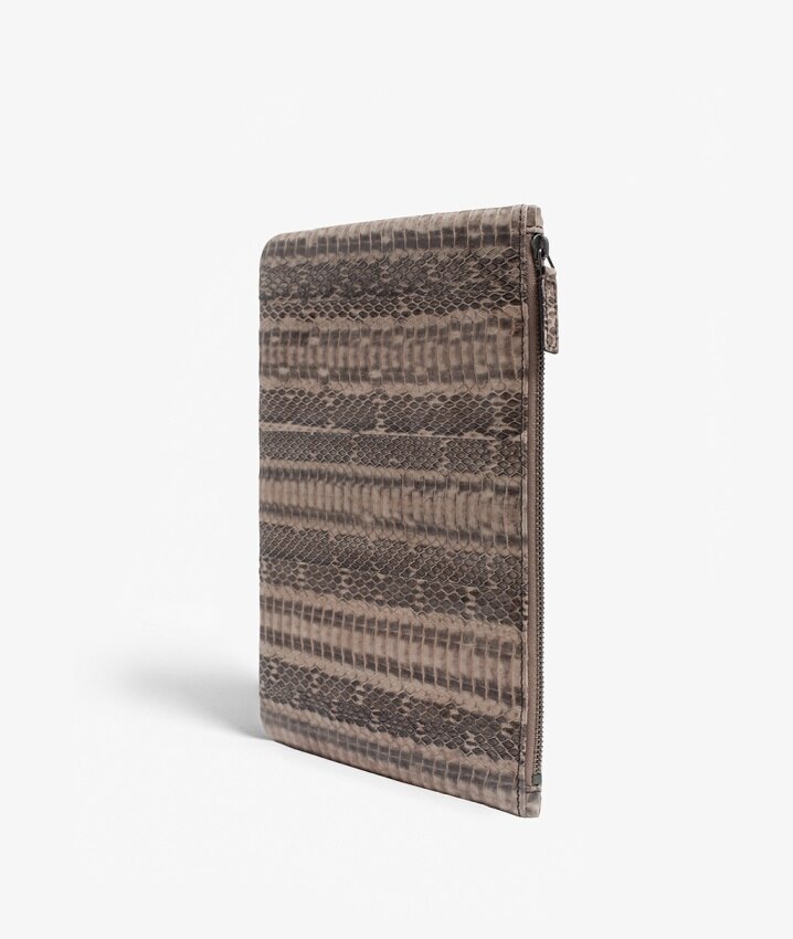 Small Clutch Due Real Water Snake/Calf Nude