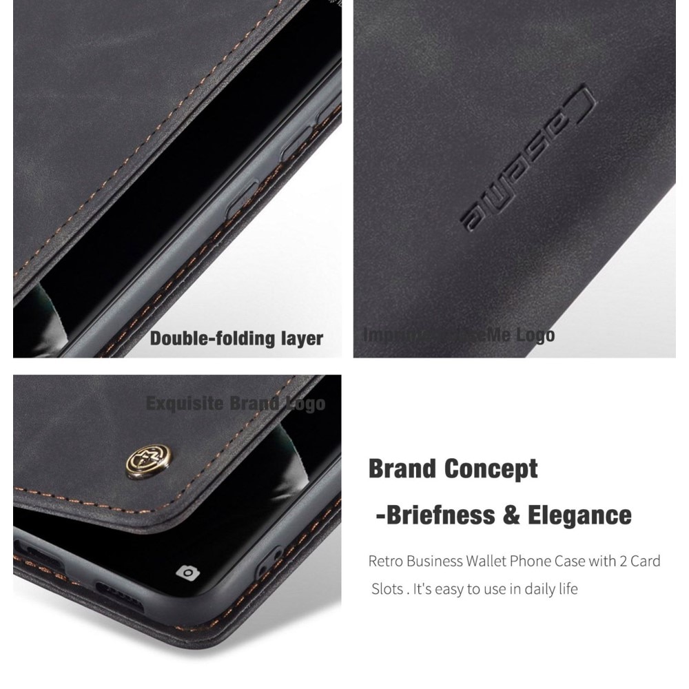 Custodie a portafoglio sottili Huawei P50 Pro nero