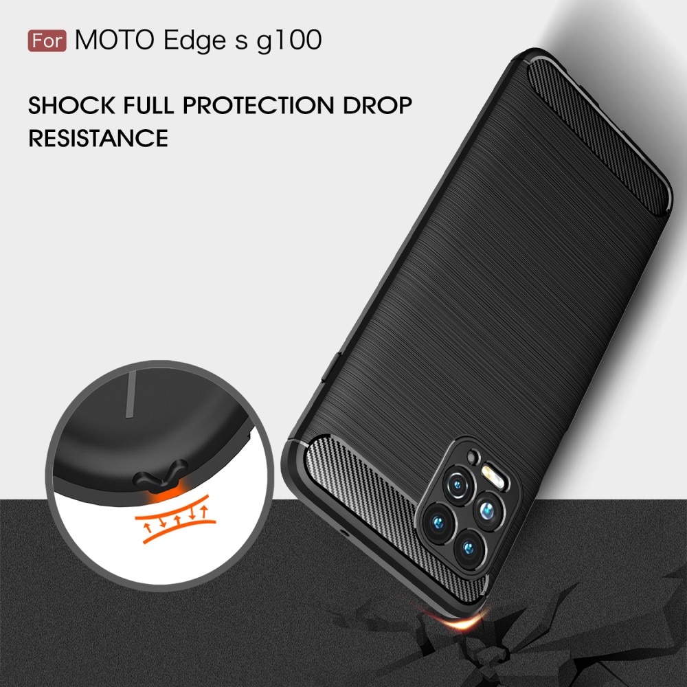 Cover TPU Brushed Motorola Moto G100 Nero