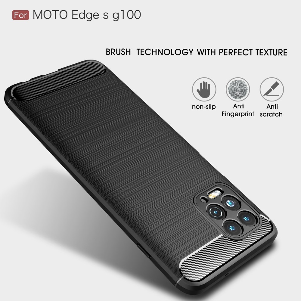 Cover TPU Brushed Motorola Moto G100 Nero