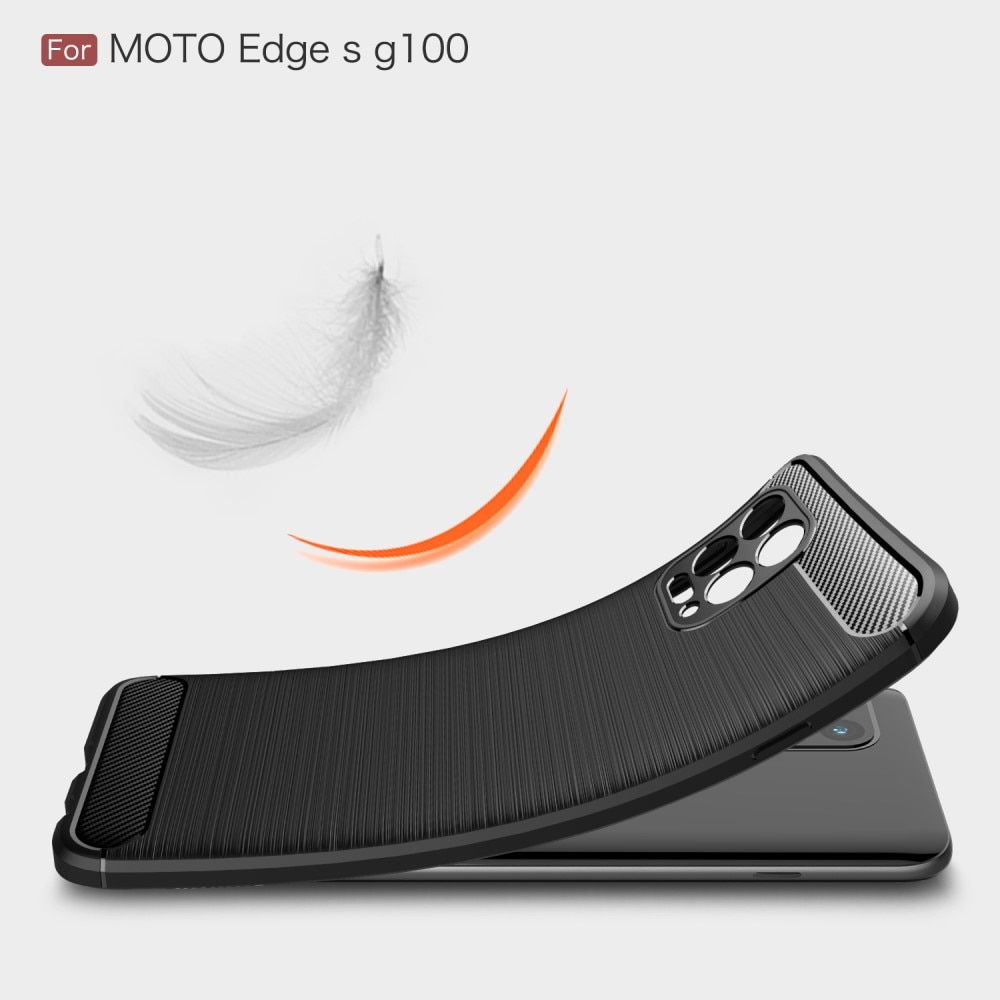 Cover TPU Brushed Motorola Moto G100 Nero