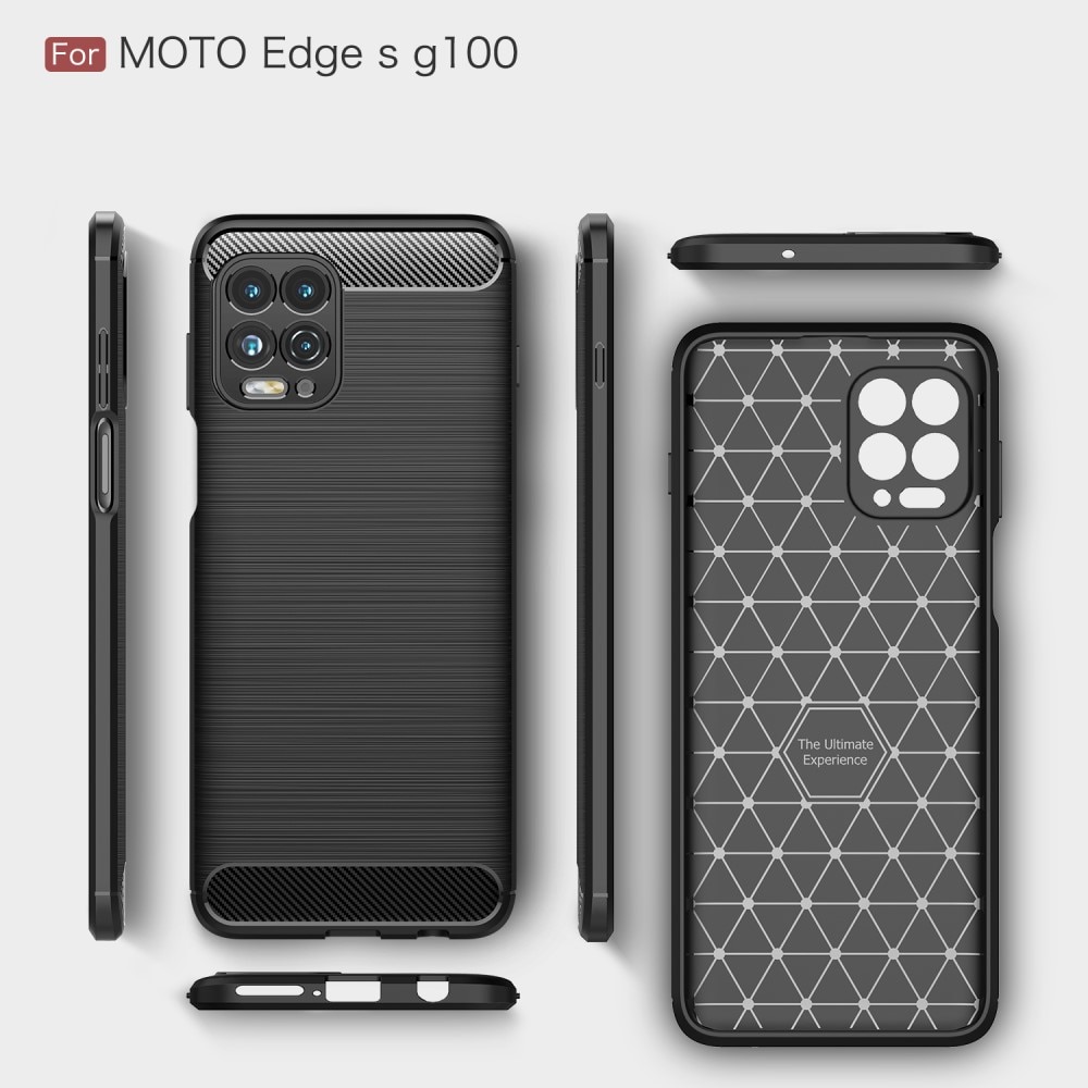 Cover TPU Brushed Motorola Moto G100 Nero
