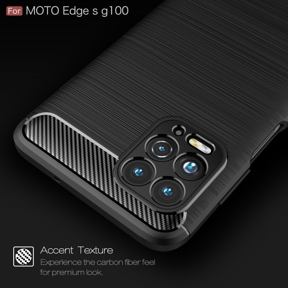 Cover TPU Brushed Motorola Moto G100 Nero