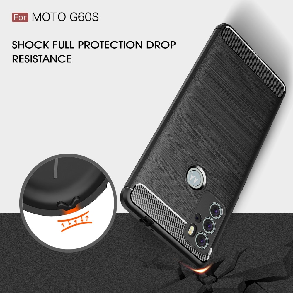 Cover Brushed TPU Case Motorola Moto G60s Black