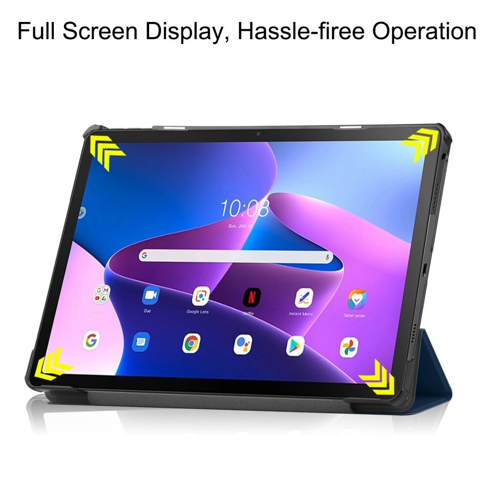 Cover Tri-Fold  Lenovo Tab M10 Plus (3rd gen) Blu