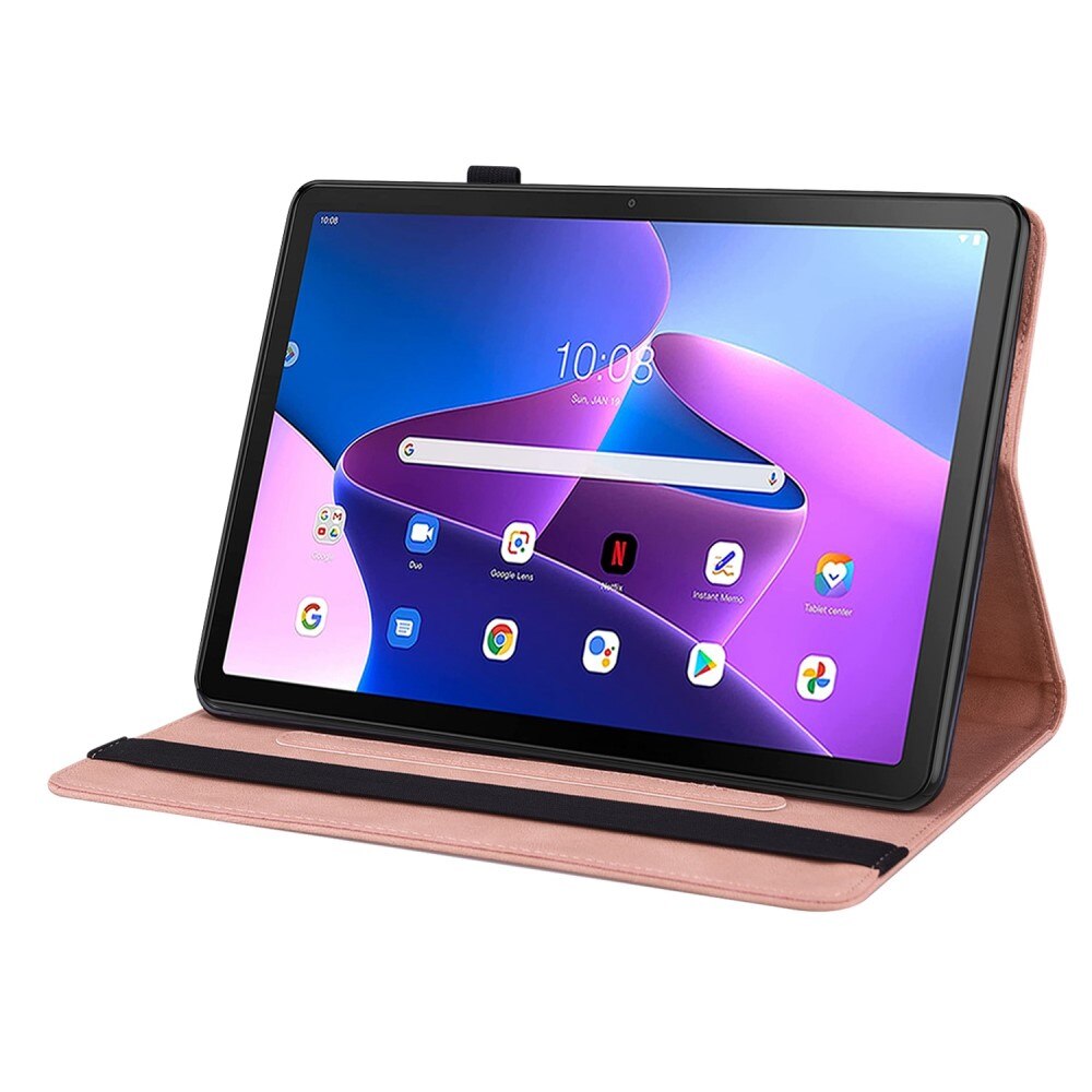 Custodia in pelle con farfalla  Lenovo Tab M10 Plus (3rd gen) Rosa