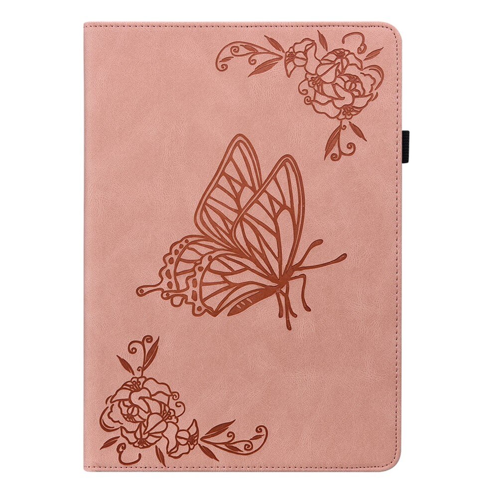 Custodia in pelle con farfalla  Lenovo Tab M10 Plus (3rd gen) Rosa