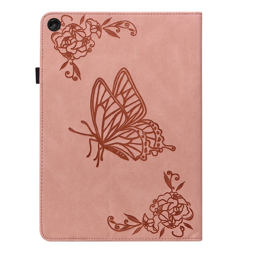 Custodia in pelle con farfalla  Lenovo Tab M10 Plus (3rd gen) Rosa