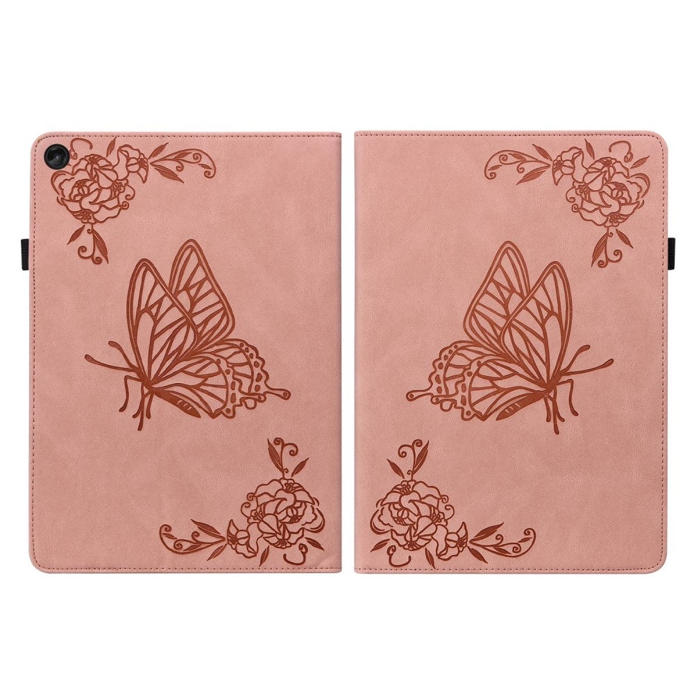 Custodia in pelle con farfalla  Lenovo Tab M10 Plus (3rd gen) Rosa