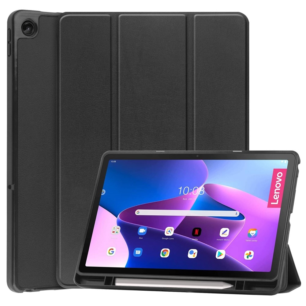 Cover Tri-Fold con portapenne Lenovo M10 Plus (3rd gen) Nero