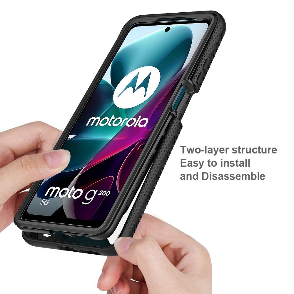 Cover Full Protection Motorola Moto G200 Nero