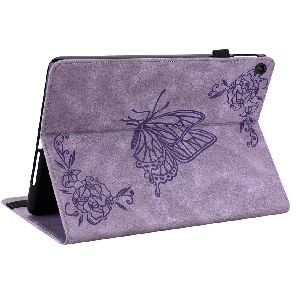 Custodia in pelle con farfalla Lenovo Tab M10 (3rd gen) Viola