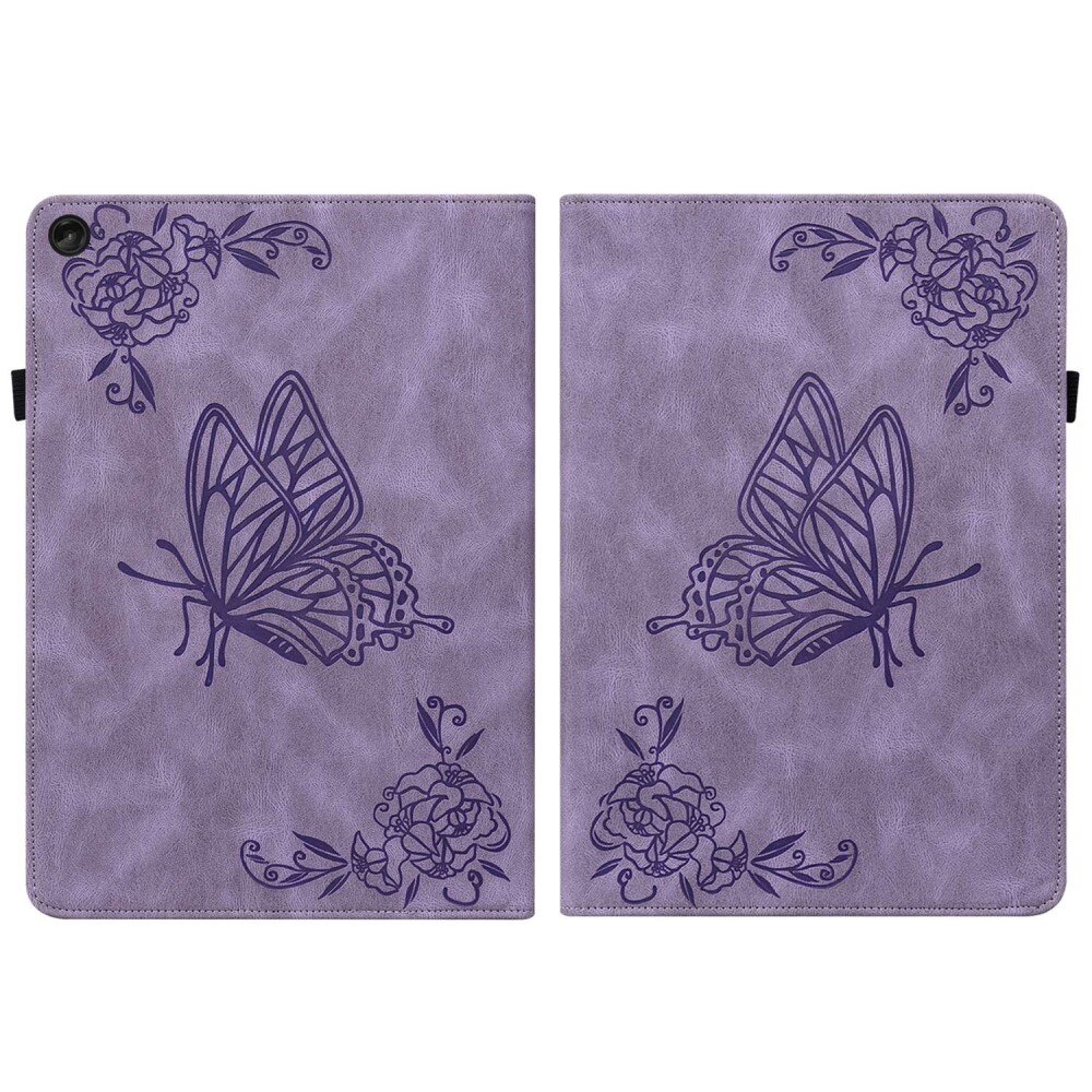 Custodia in pelle con farfalla Lenovo Tab M10 (3rd gen) Viola