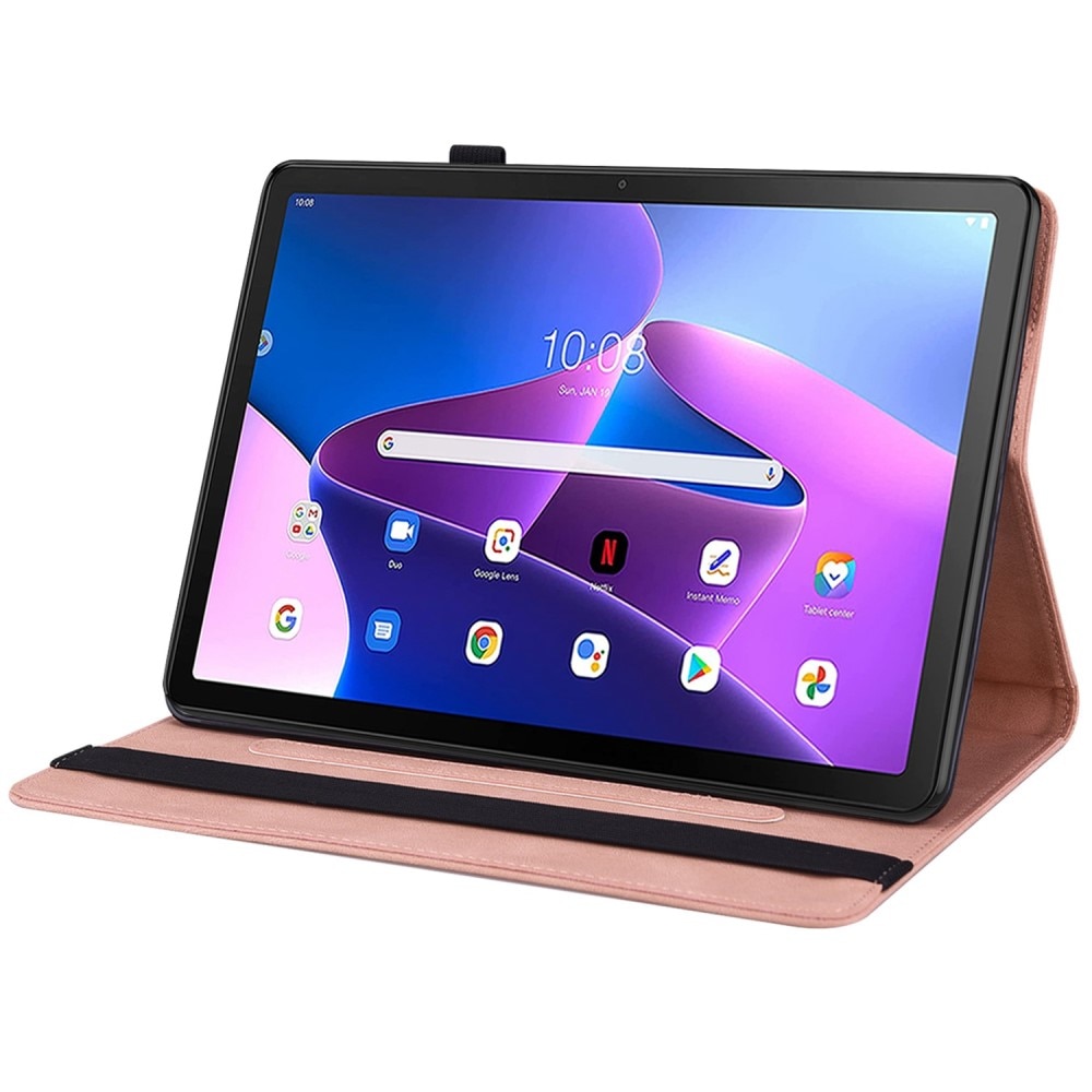 Custodia in pelle con farfalla Lenovo Tab M10 (3rd gen) Rosa